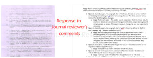 Response to Journal reviewer